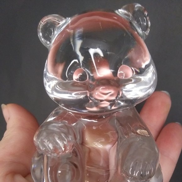 Fenton Crystal Teddy Bear Paperweight - Picture 1 of 11